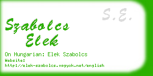 szabolcs elek business card
